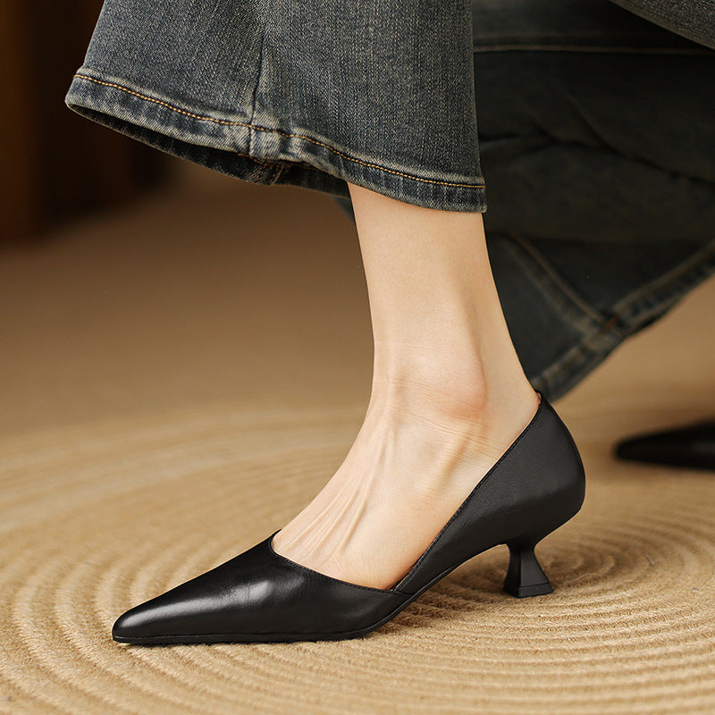 Ceyra Kittenheels aus Leder