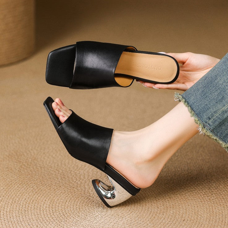 Mules aus Leder Virelle Curve