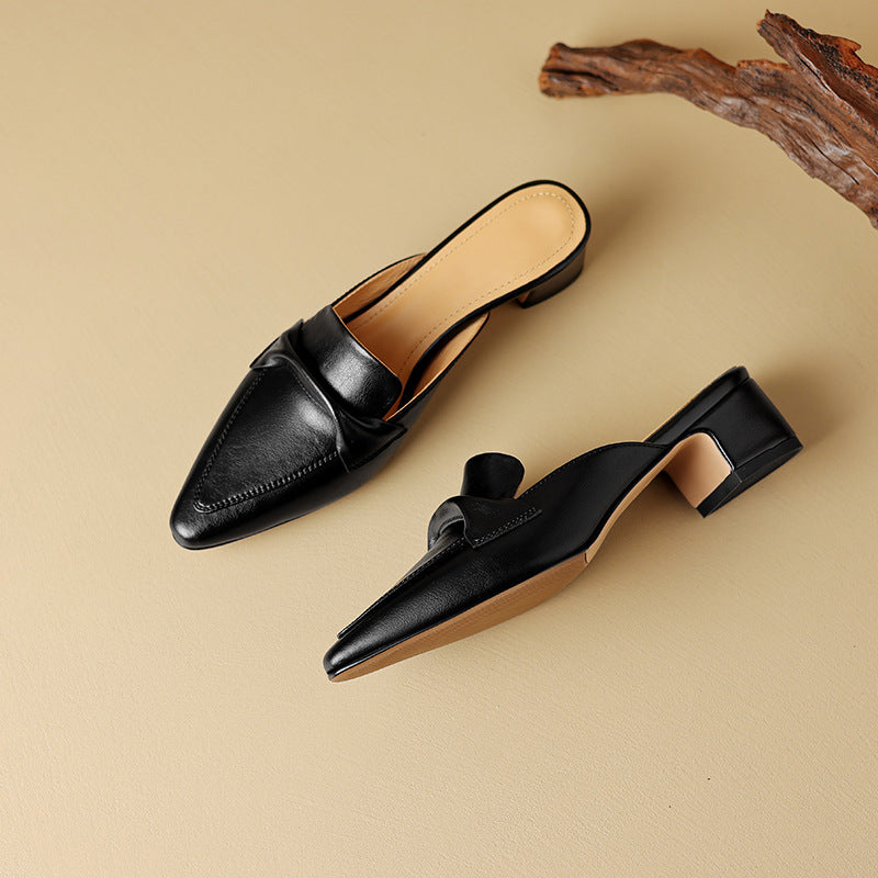 Spitze Leder-Mules Marloe