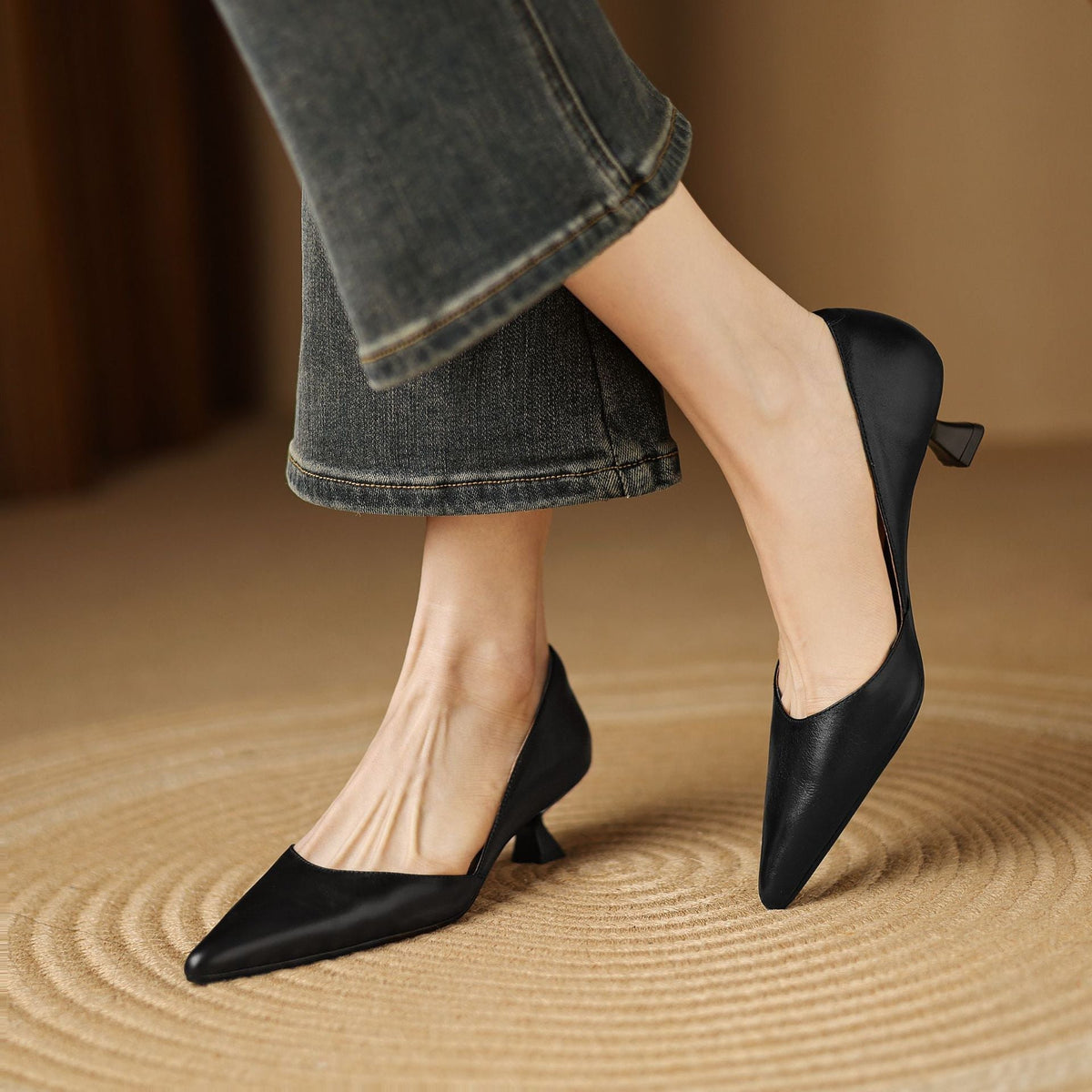 Ceyra Kittenheels aus Leder