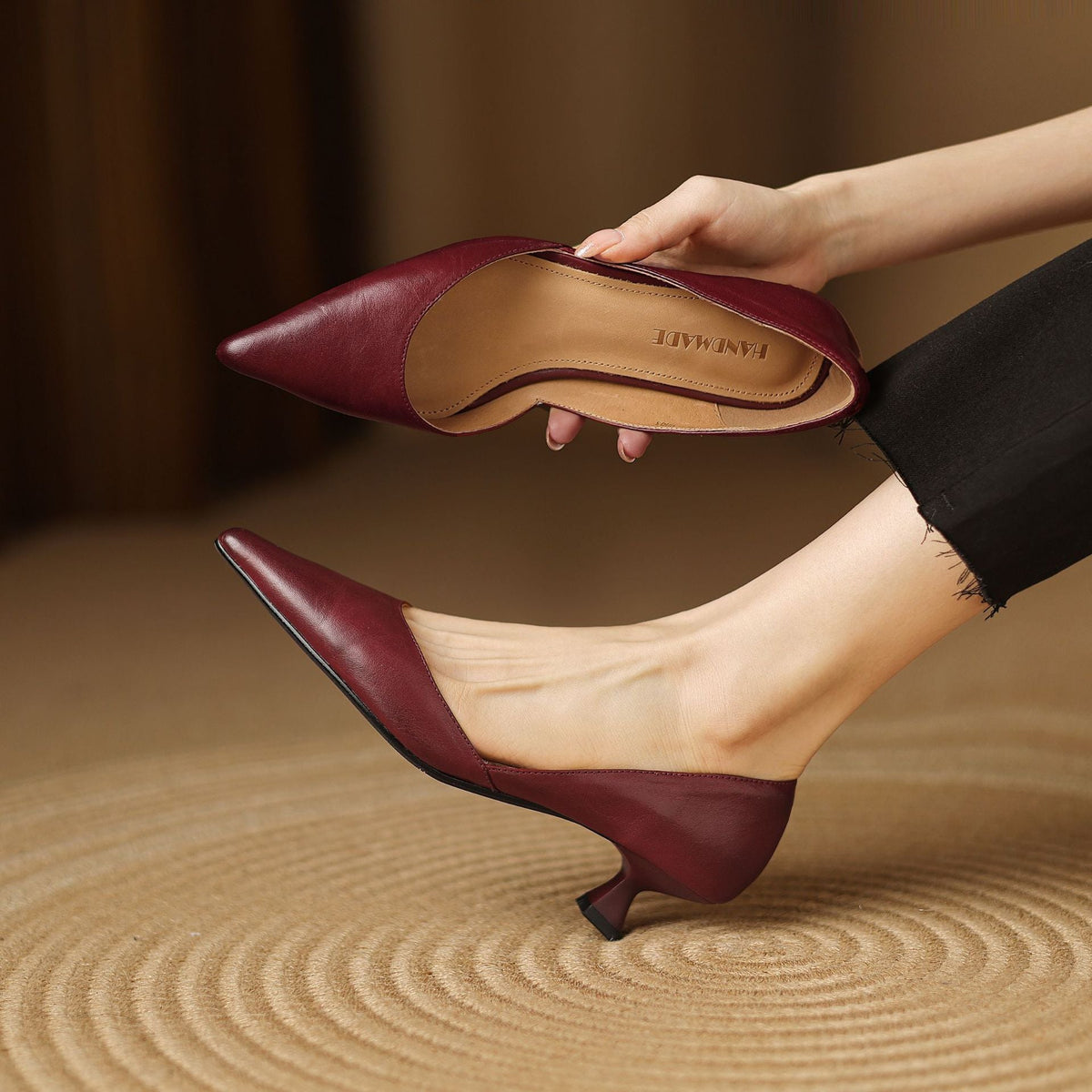 Ceyra Kittenheels aus Leder