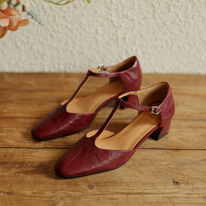 Talons T-Strap aus Leder Elowen