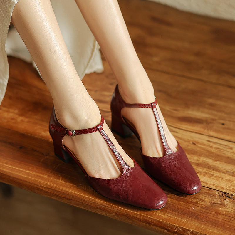 Talons T-Strap aus Leder Elowen