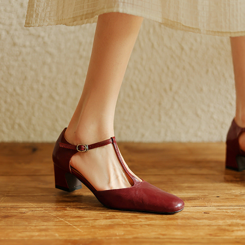 Talons T-Strap aus Leder Elowen