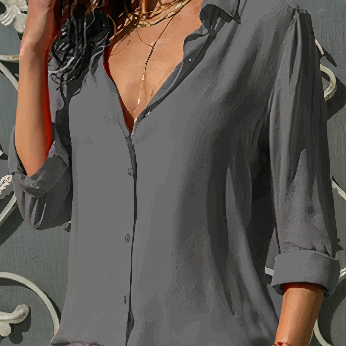 Mia | Elegante Chiffonbluse für Frauen