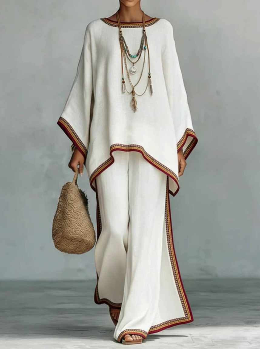 Céline | Elegantes Leinen-Set aus zwei Teilen