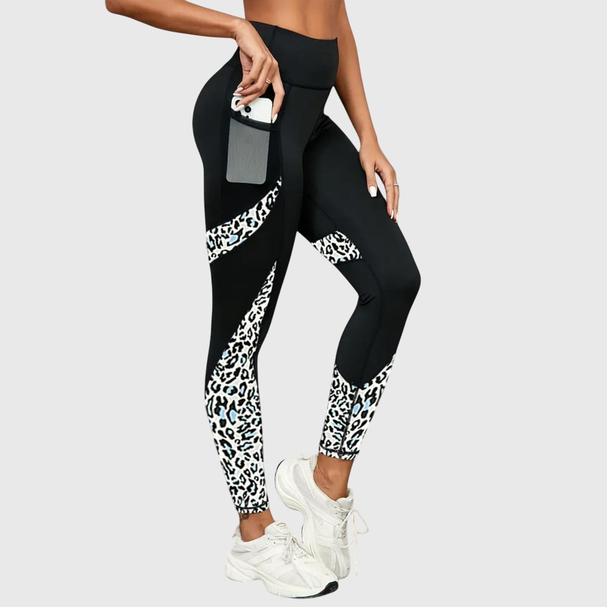 Anne | Hochtaillierte Sportleggings mit Leopardenmuster