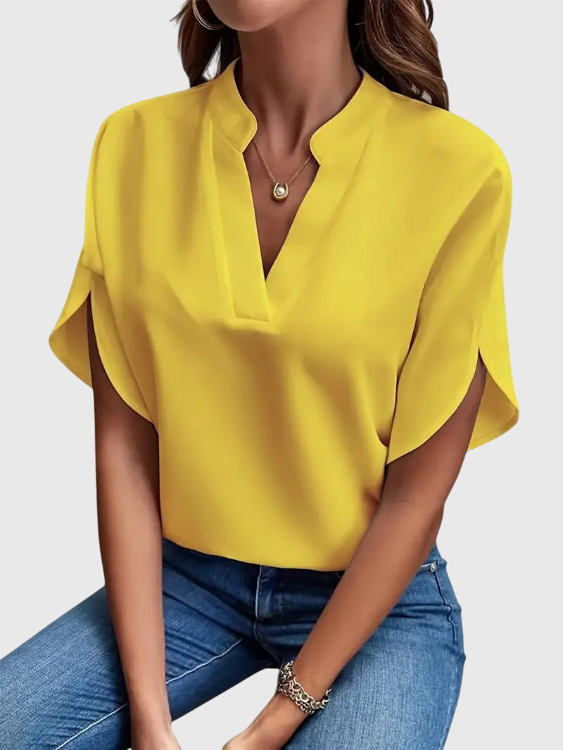 Jamie | Weiches und Elegantes V-Ausschnitt-Shirt