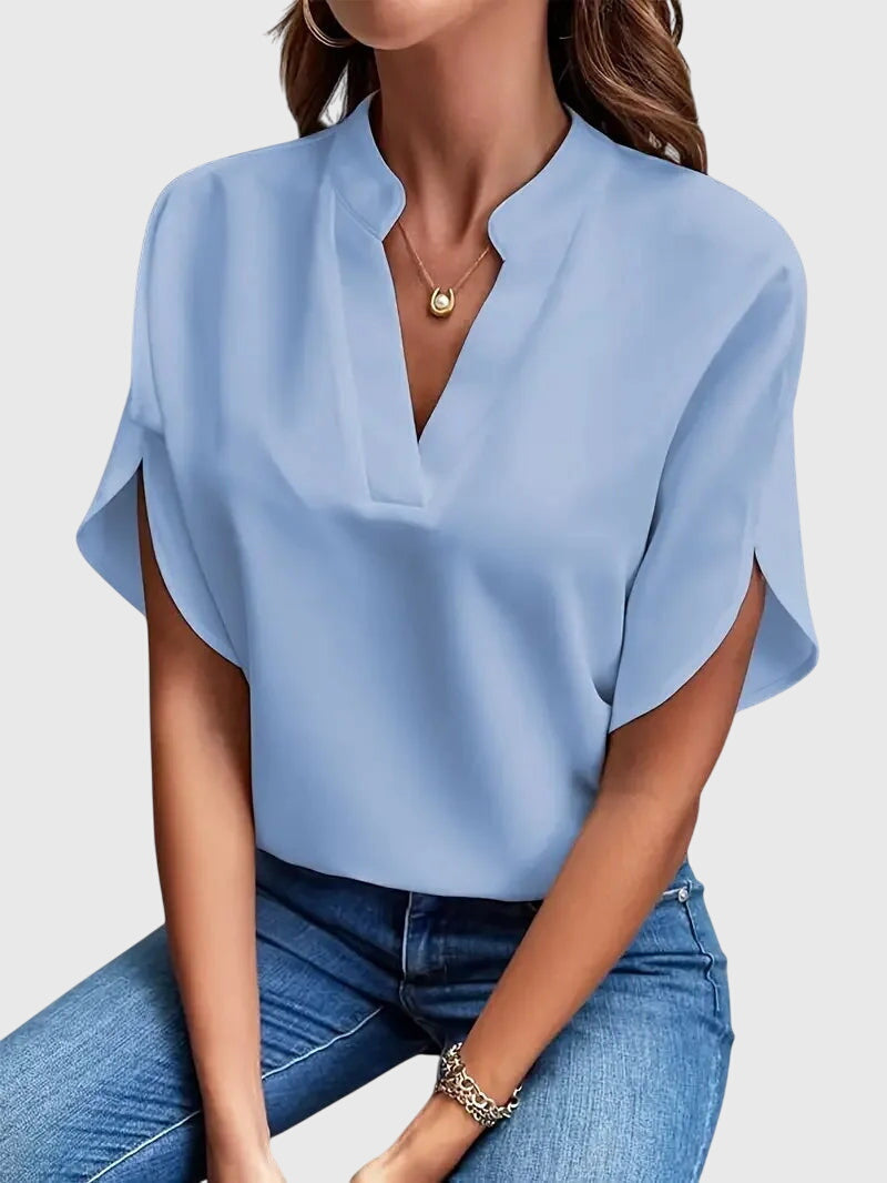 Jamie | Weiches und Elegantes V-Ausschnitt-Shirt