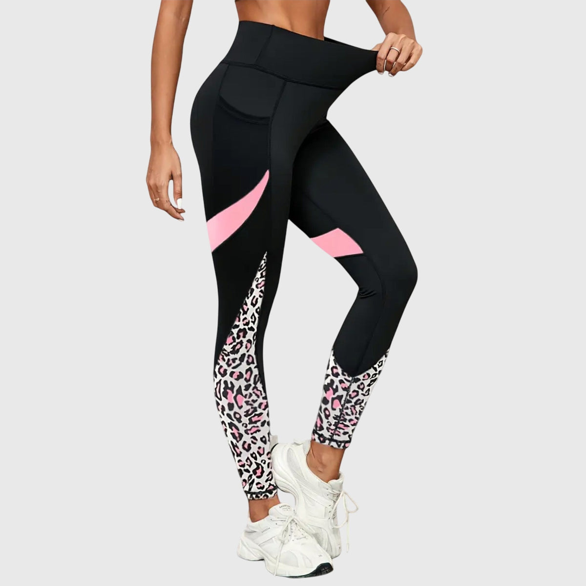 Anne | Hochtaillierte Sportleggings mit Leopardenmuster