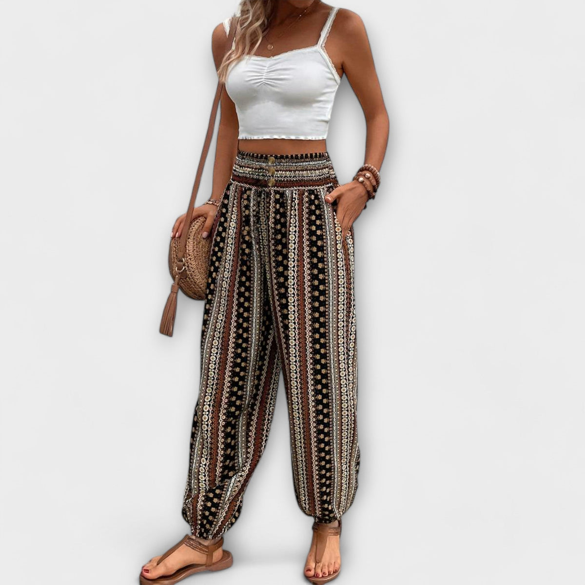 Emily | Ethnische Grafik-Hosen