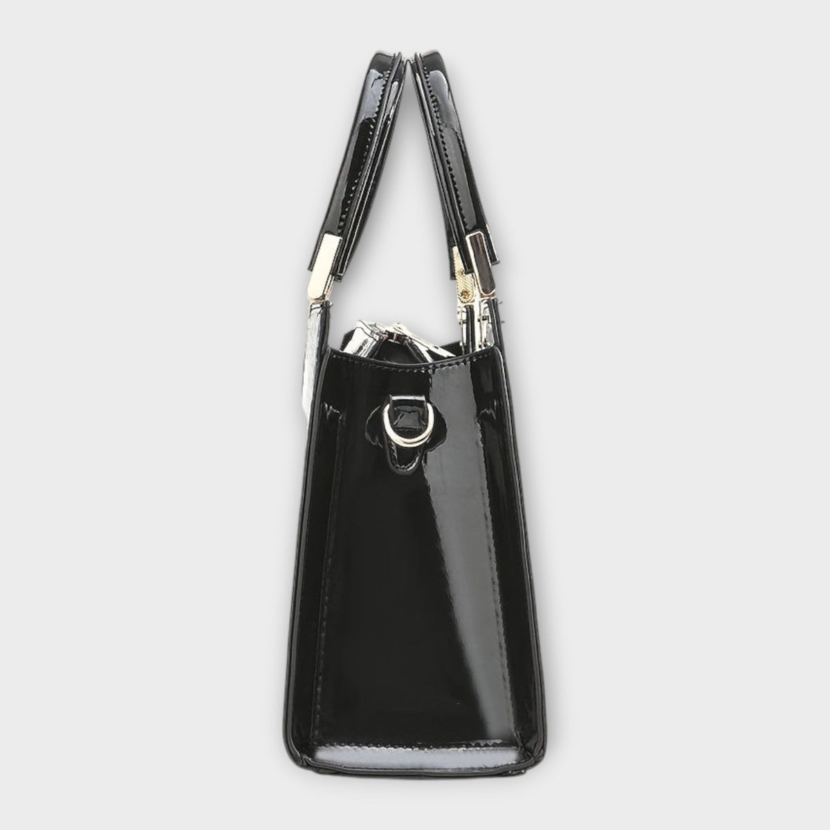 Glänzende Krokodilleder-Handtasche