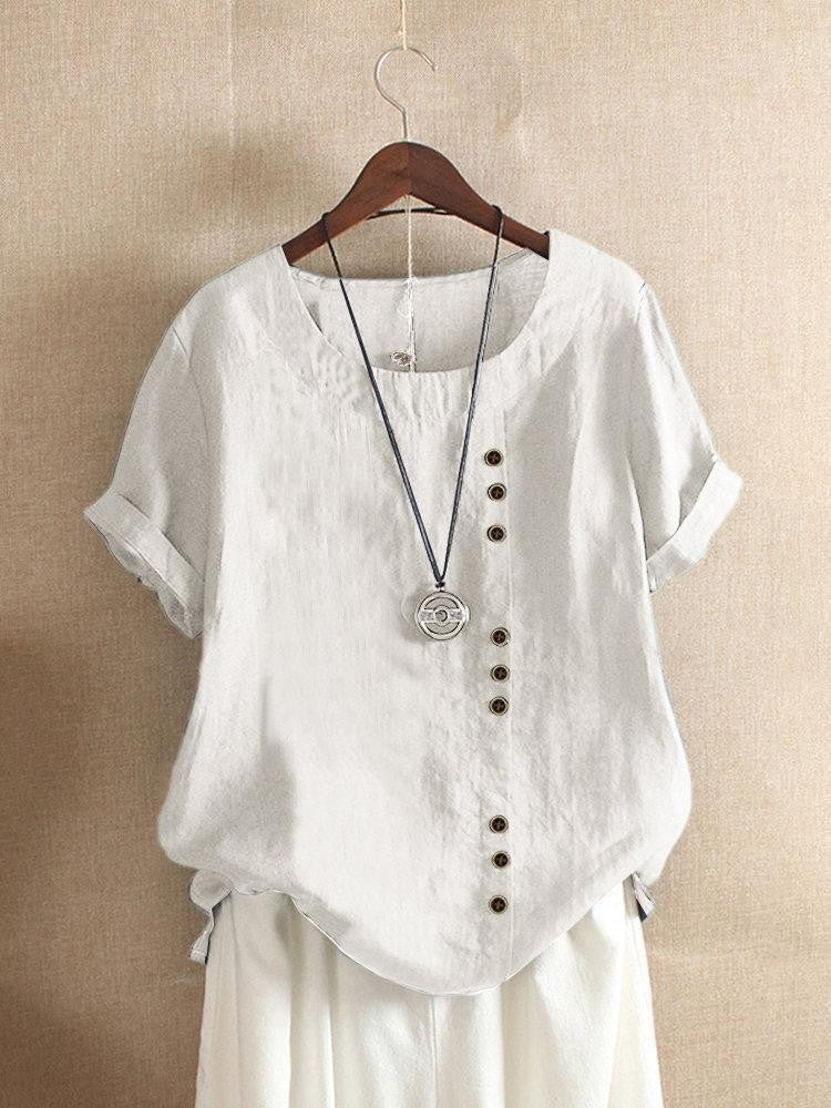 Luftige Bluse mit Knopfleiste