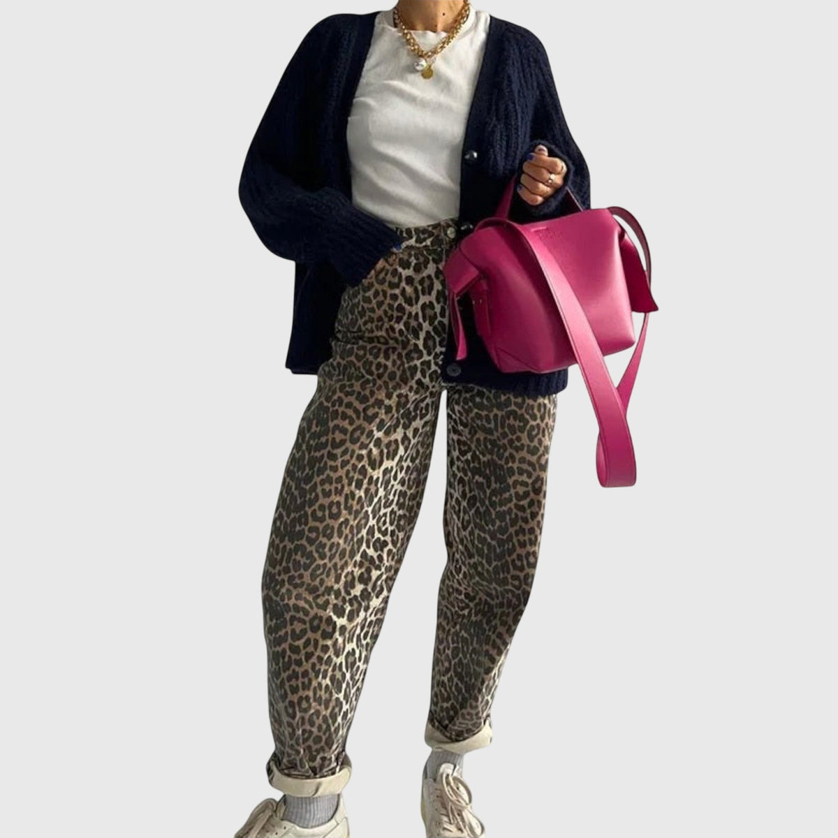 Deanna | Vintage Jeans mit Leopardenmuster