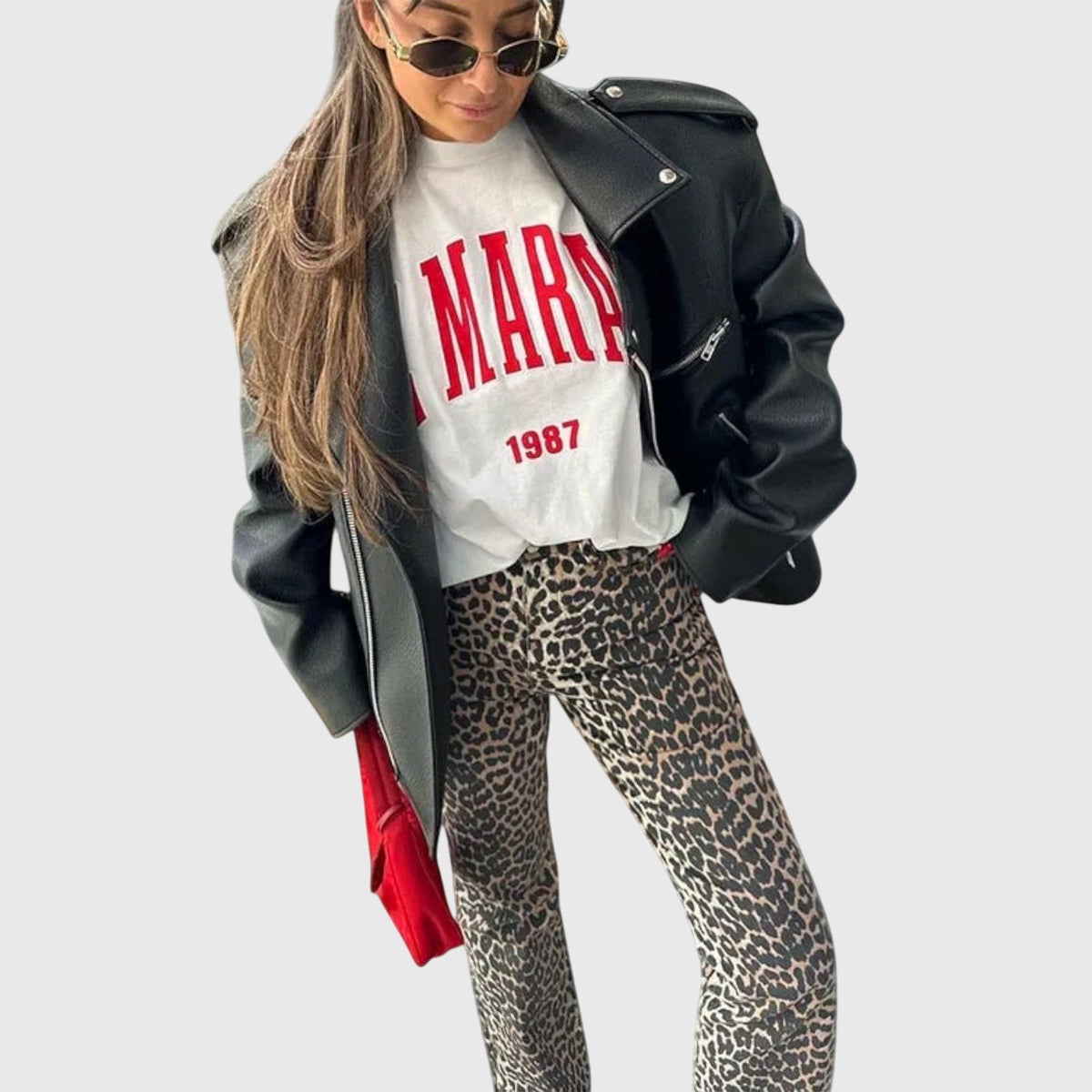 Deanna | Vintage Jeans mit Leopardenmuster