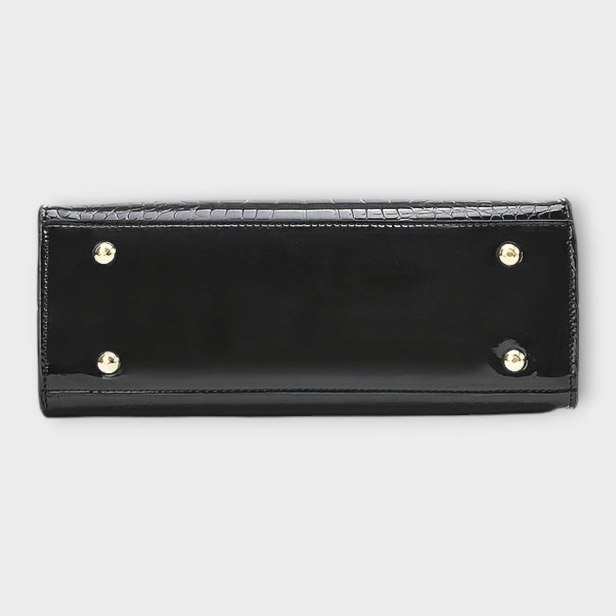Glänzende Krokodilleder-Handtasche