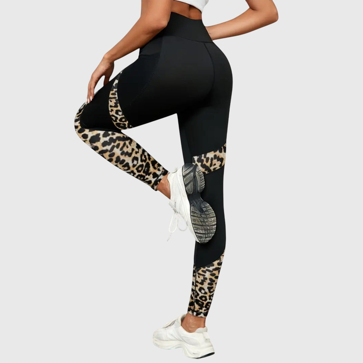 Anne | Hochtaillierte Sportleggings mit Leopardenmuster