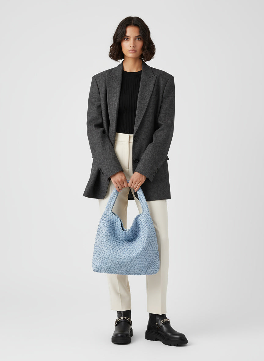 Elegante Geflochtene Hobo-Tasche