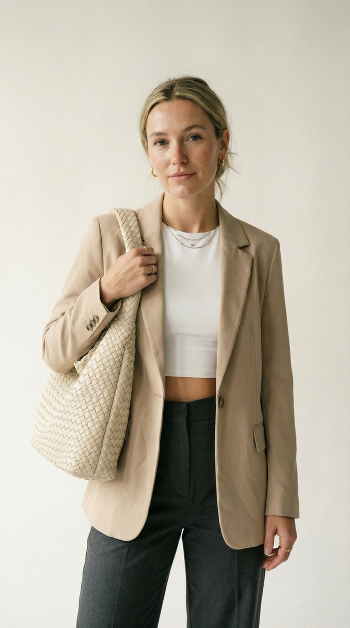 Elegante Geflochtene Hobo-Tasche