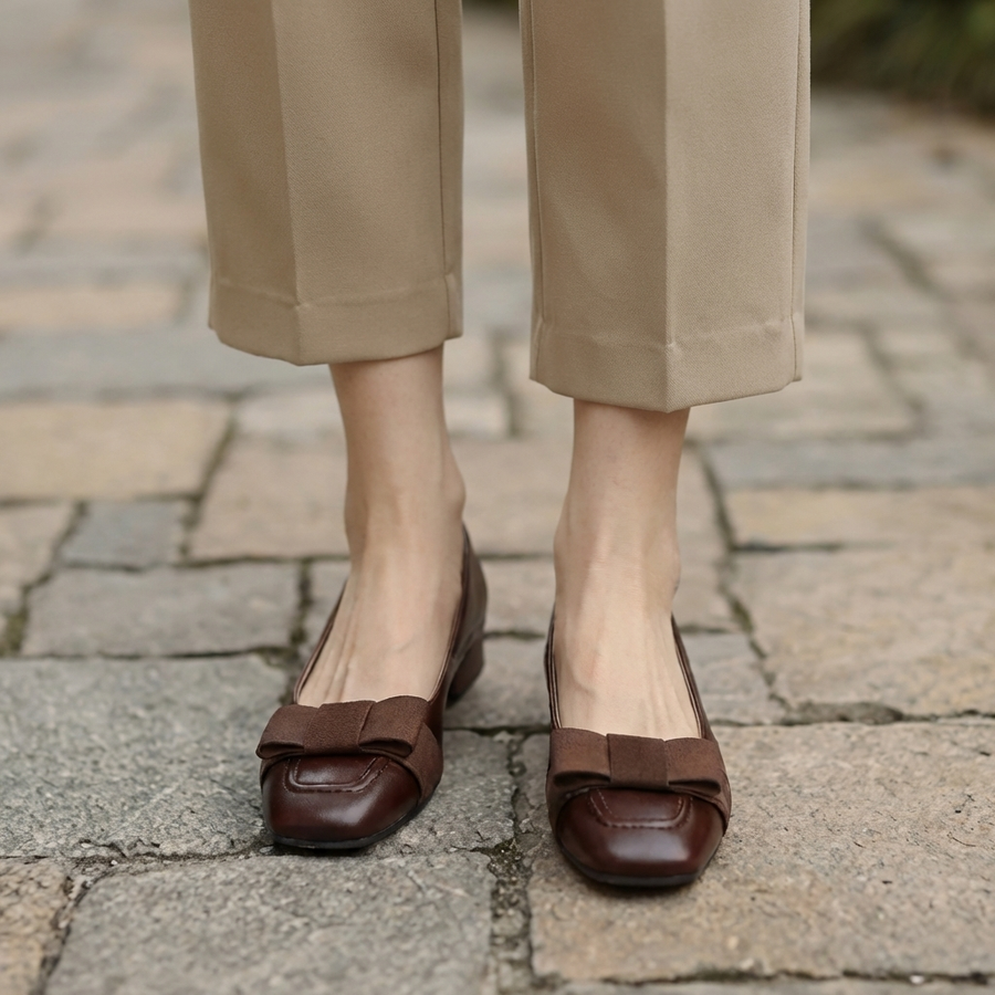 Ballerinas aus Leder Camille
