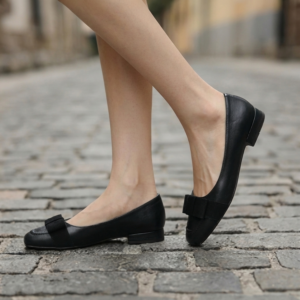 Ballerinas aus Leder Camille