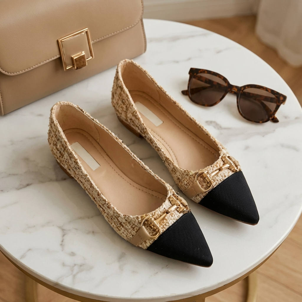 Ballerinas aus Tweed Verona