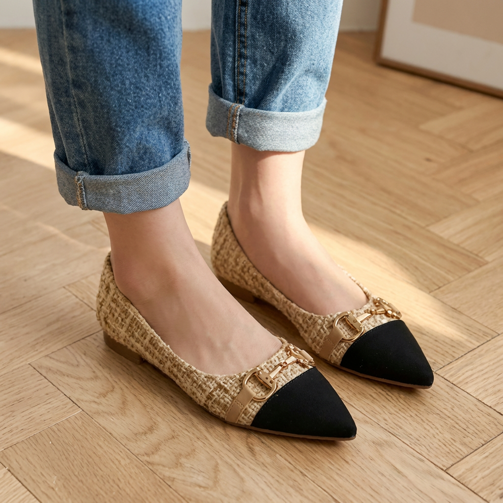 Ballerinas aus Tweed Verona