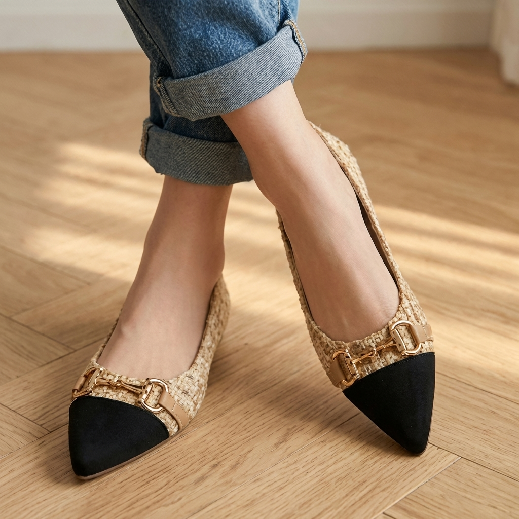 Ballerinas aus Tweed Verona