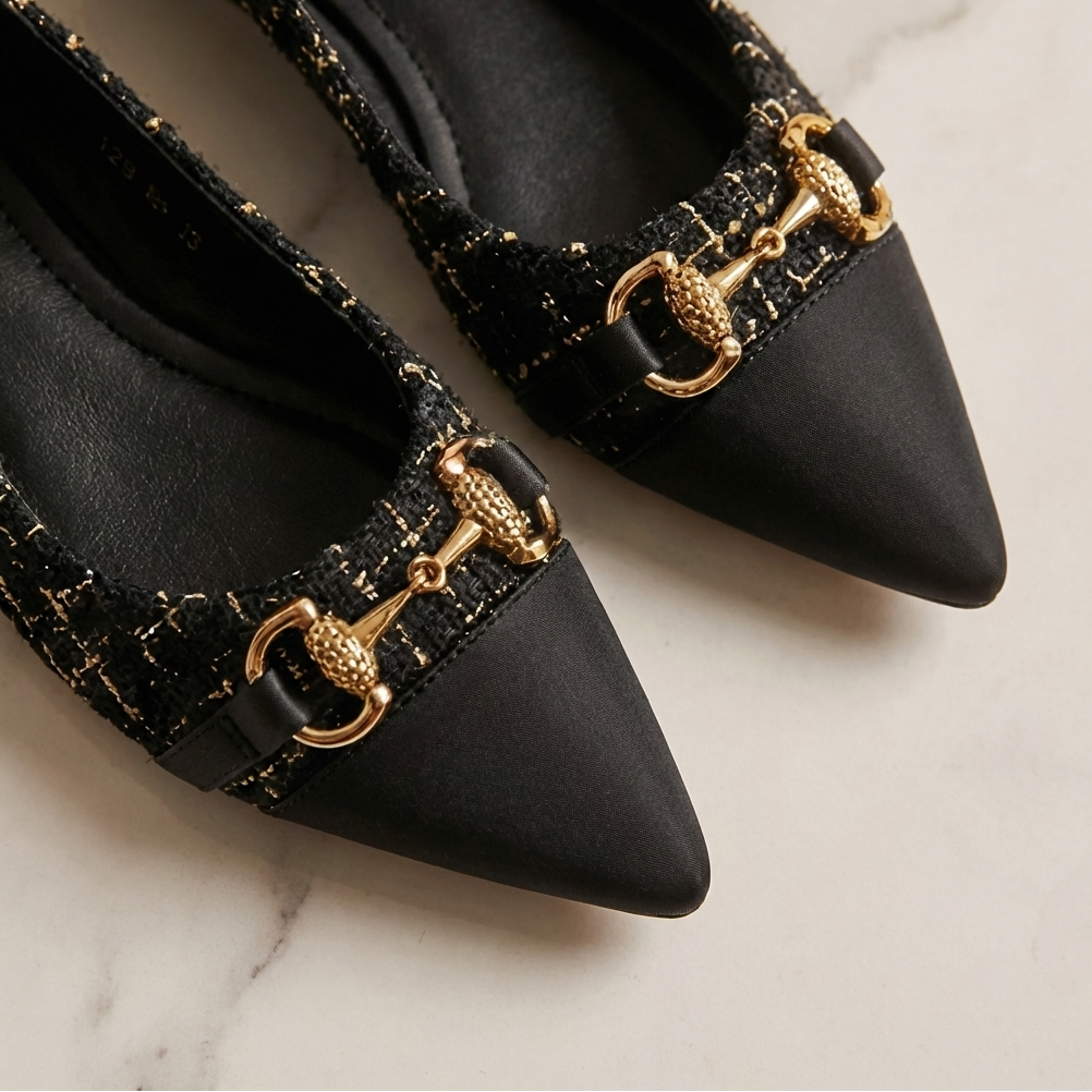 Ballerinas aus Tweed Verona