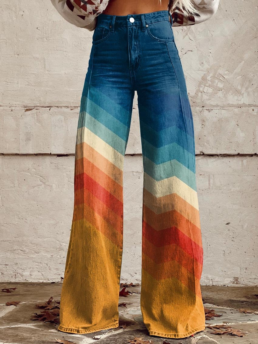 Léa - Elegante Retro-Zickzack-Hose