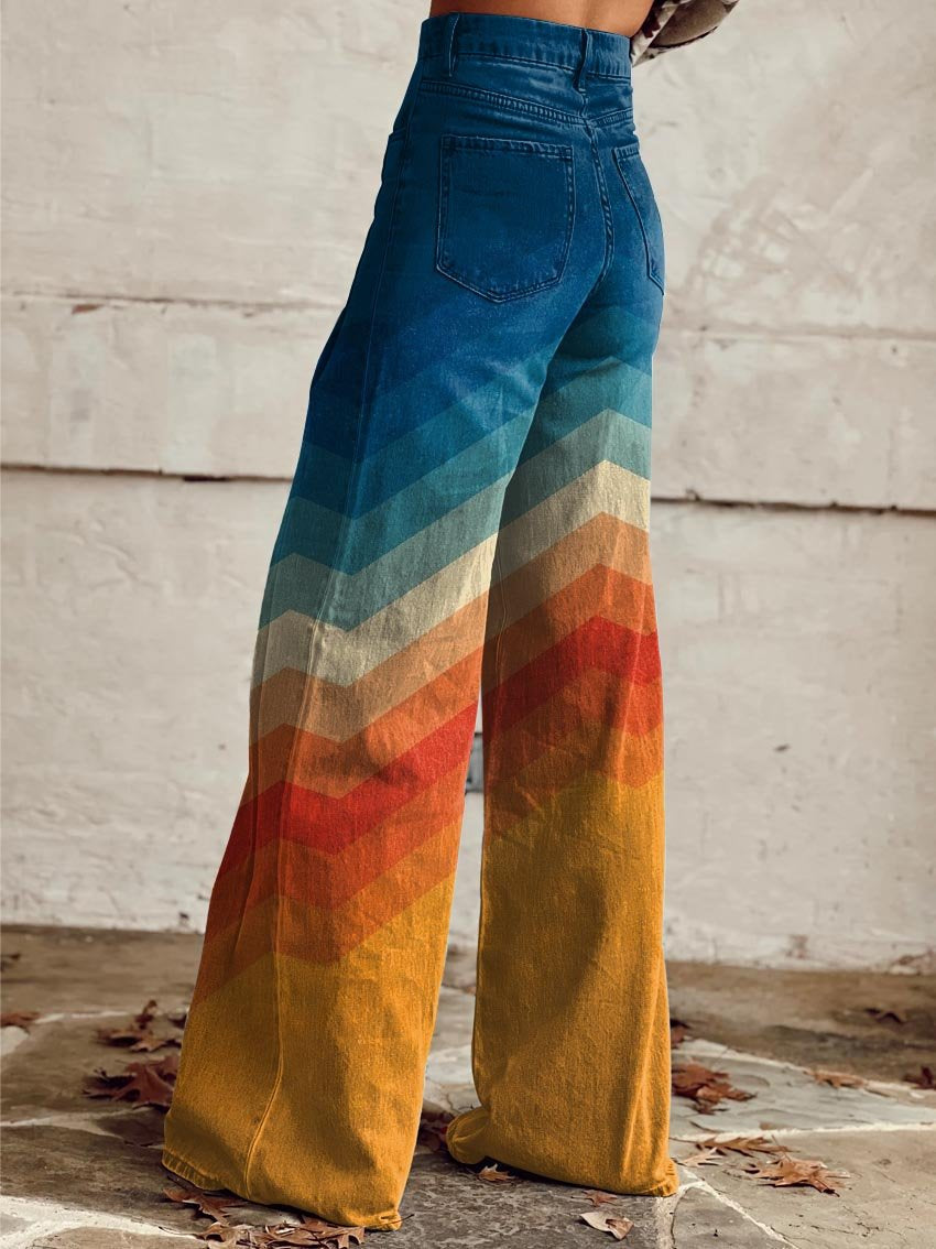 Léa - Elegante Retro-Zickzack-Hose