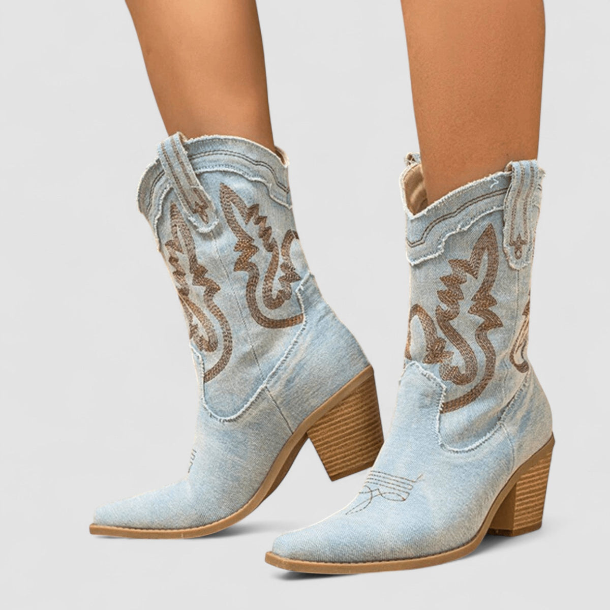 Selena – Orthopädische Denim-Stiefeletten