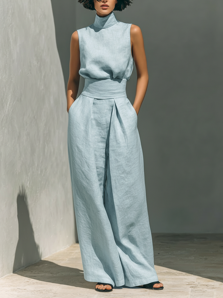 Ariana | Elegantes Leinen-Ensemble in Übergröße
