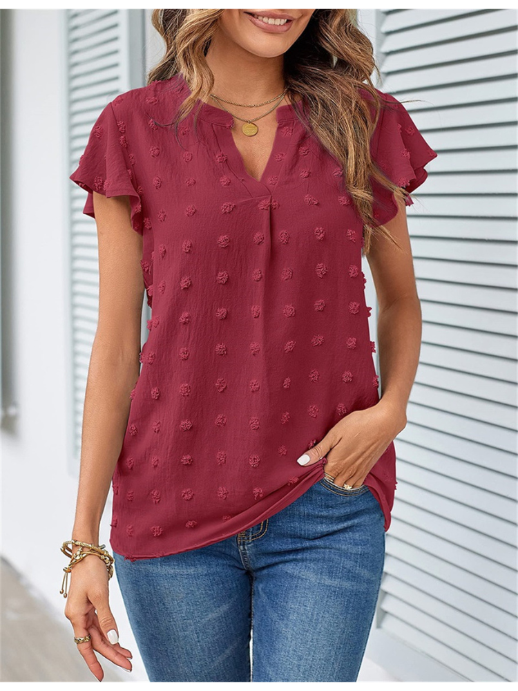Kari | Bluse Chic im Patchwork mit Rüschen