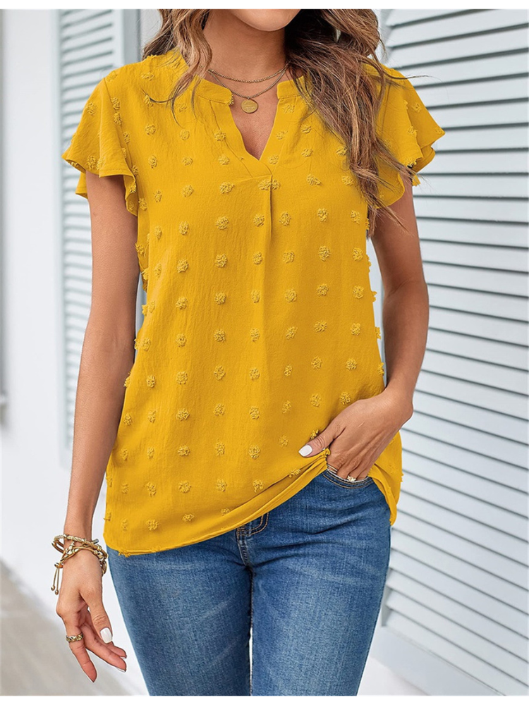 Kari | Bluse Chic im Patchwork mit Rüschen