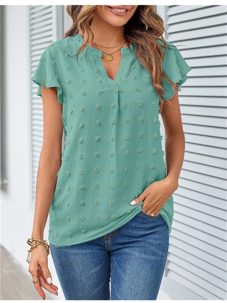 Kari | Bluse Chic im Patchwork mit Rüschen