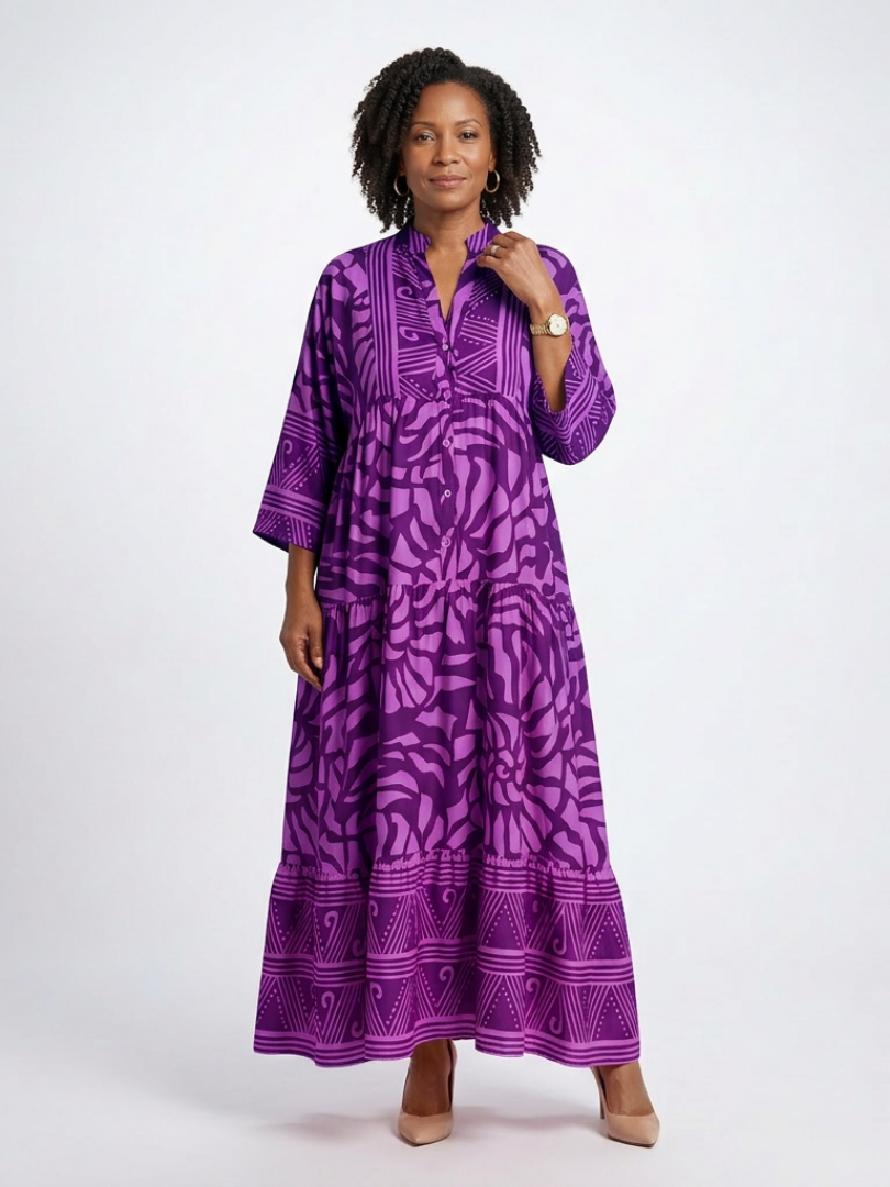 Marielle | Midi-Kleid mit Knöpfen